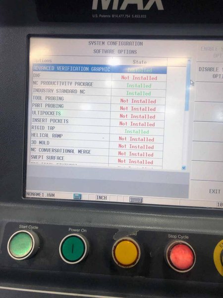 Hurco VM3  VMC, 2008 – WinMax, 4th Axis, Rigid Tap