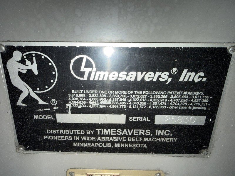 52” TIMESAVER MODEL #252-1M METAL BELT SANDER GRINDER: YOBRO 24763