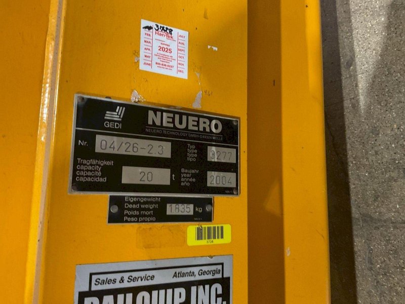 (8) 20 TON NEUERO GEDI 3277 MOBILE VEHICLE LIFTS: YOBRO #23870