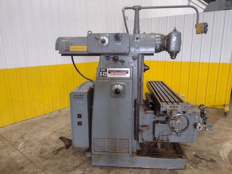 #205 K&amp;T MILWAUKEE KEARNEY AND TRECKER MODEL #205 S-12 HORIZONTAL MILL WITH TOOLMAKERS VERTICAL HEAD: STOCK #22495