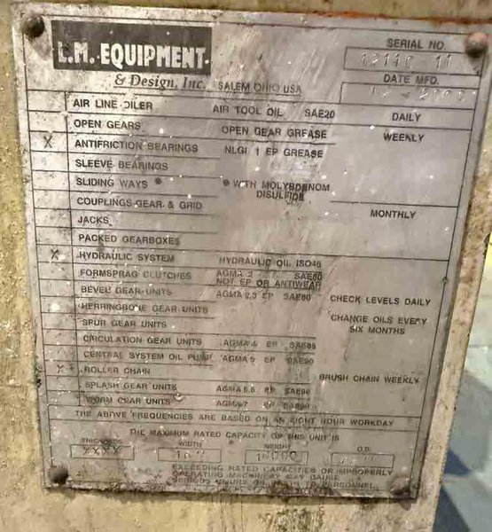 10,000# x 72" L &amp; M Engineering Downlayer