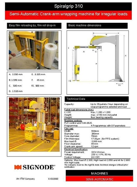 Stretch Wrapping Machine, Signode Stock# 4184