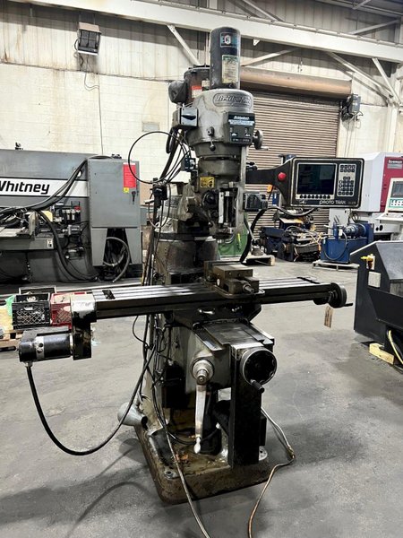 USED BRIDGEPORT 9&quot; X 48&quot;, 2-AXIS CNC KNEE MILL WITH PROTO TRAK MX2 CONTROL, Stock# 11152, Year: 1994