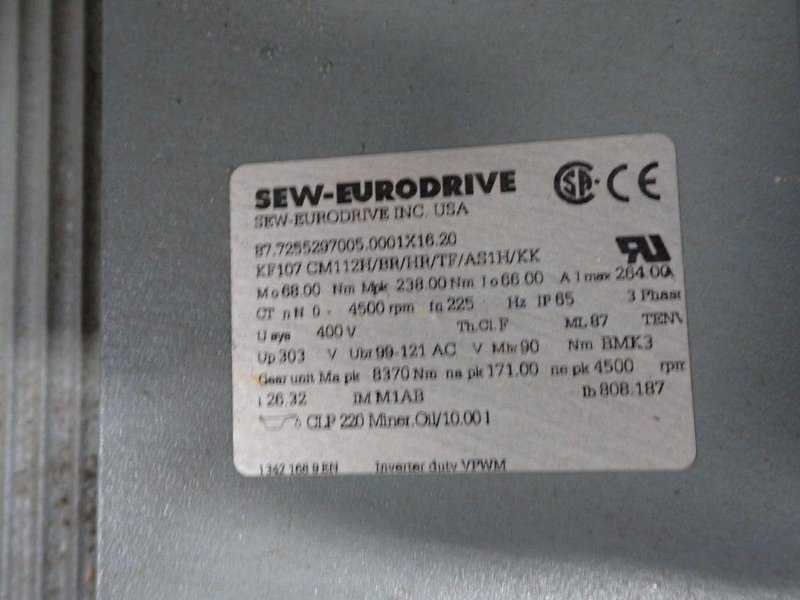 SEW EURODRIVE GEAR UNIT  -  KF107 CM112H/NR/HR/TF/AS1H/KK