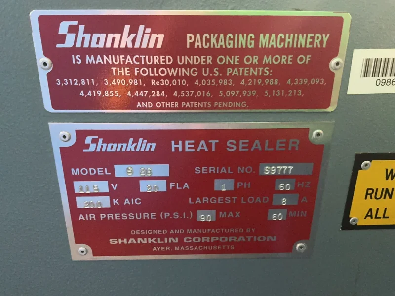 SHANKLIN HEAT SEALER   -  S26