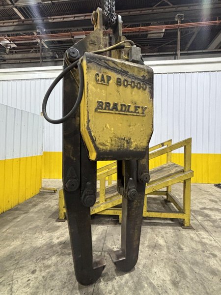 40 TON (80,000 LBS) BRADLEY ADJUSTABLE TELESCOPING COIL LIFTING GRAB TONGS: STOCK #23558