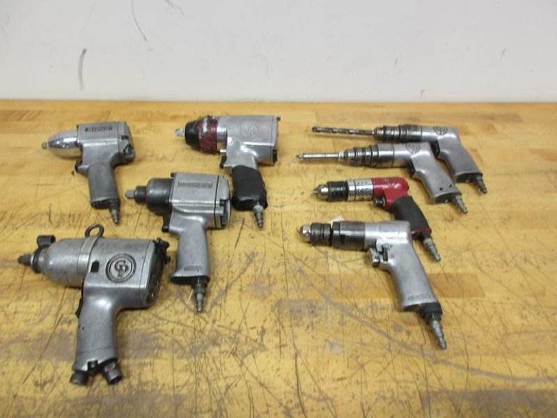 Pneumatic Air Ratchets and Drills with Keyed Chucks, Central Pneumatics, Ingersoll Rand, Sioux- Auction Item