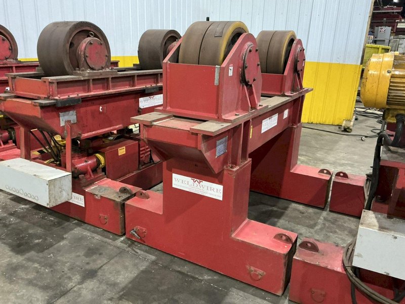 300 TON X 120" DIAMETER WELDWIRE MODEL #CAS-150 TRACK MOUNTED POWERED TANK TURNING ROLLS, 1 DRIVE &amp; 3 IDLERS: YOBRO #25736