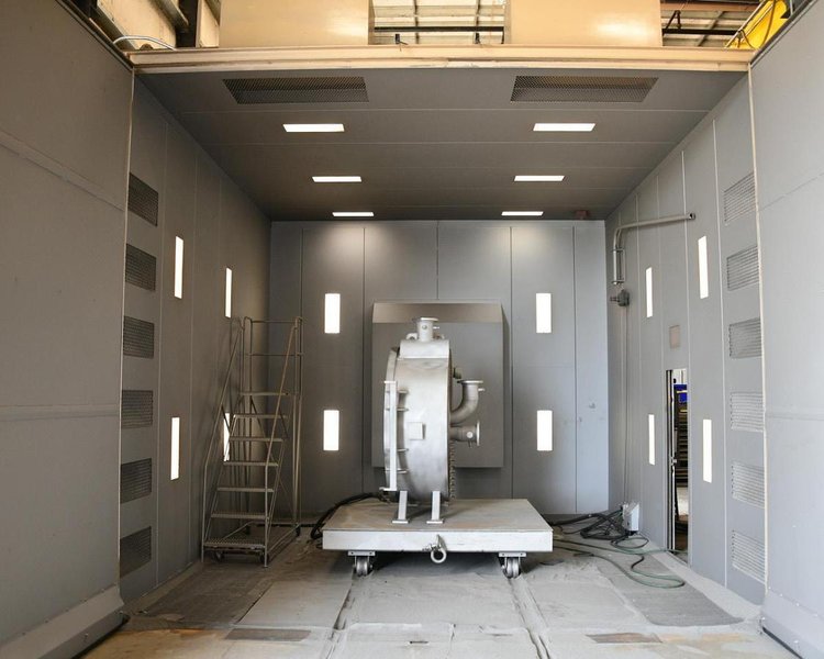 ABS Blast Room &amp; GFS Paint Booth Package, 2019 – 16’W x 14’H x 18’D Blast Booth, Complete Finishing System