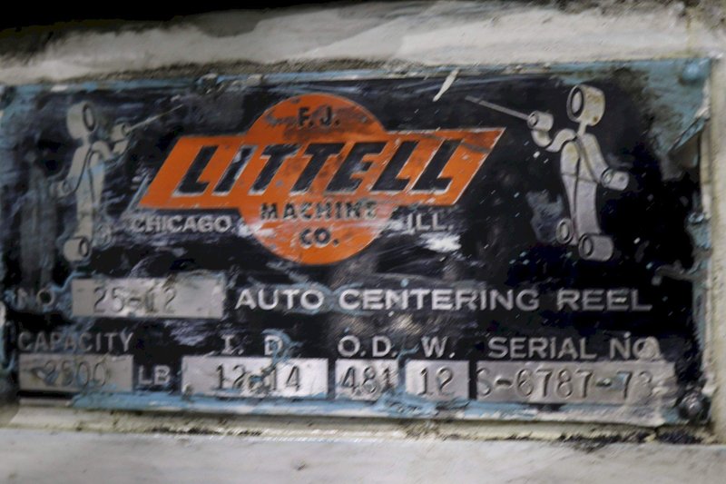 2500 LBS X 12&quot; LITTELL MODEL #25-12 COIL REEL: STOCK #73732