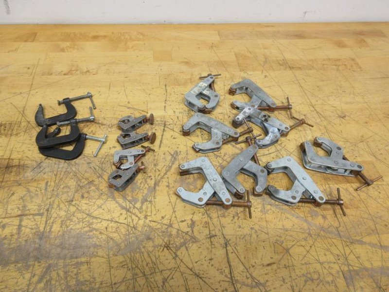 Kant Twist Clamps, (8) 2" Clamps, (4) 1" Clamps with (3) 1" C-Clamps- Auction Item