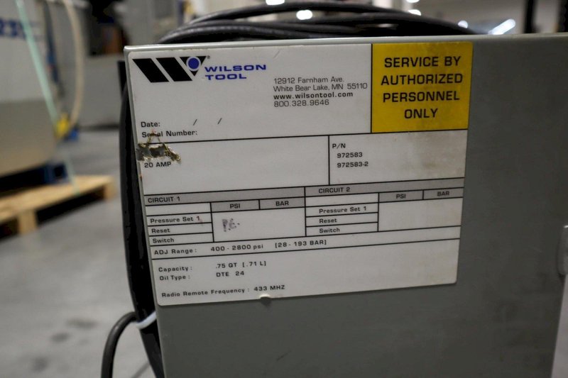 Wilson Tool 972583 Hydraulic Pump Unit .75 Quart Capacity DTE Oil- Auction Item