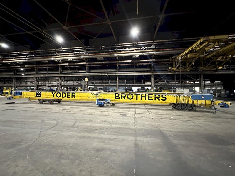 10 TON X 67'-4" SPAN DEMAG TOP RUNNING SINGLE GIRDER BRIDGE CRANE: STOCK #18203