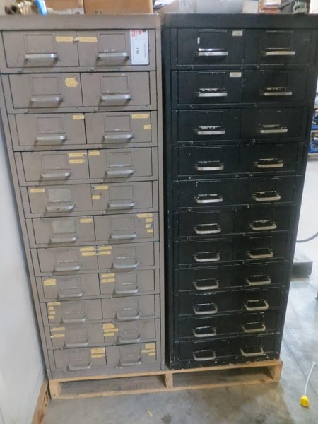 (2) 11 Drawer Cabinets and Contents - Auction Item