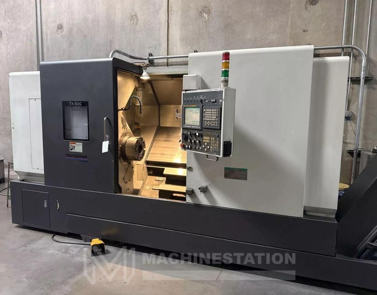 Takisawa TX-50C CNC Turning Center – 12″ Chuck, 5″ Big Bore Lathe