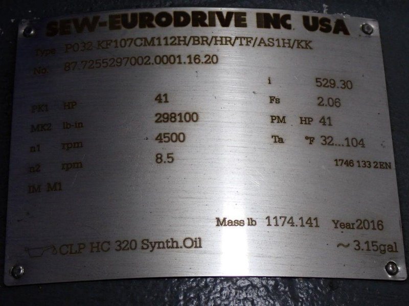 SEW EURODRIVE GEAR UNIT  -  KF107 CM112H/NR/HR/TF/AS1H/KK