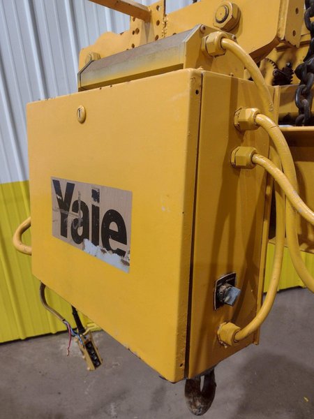 5 TON YALE MODEL #BE050X026L15S CABLE HOIST WITH POWER TROLLEY: STOCK #16589