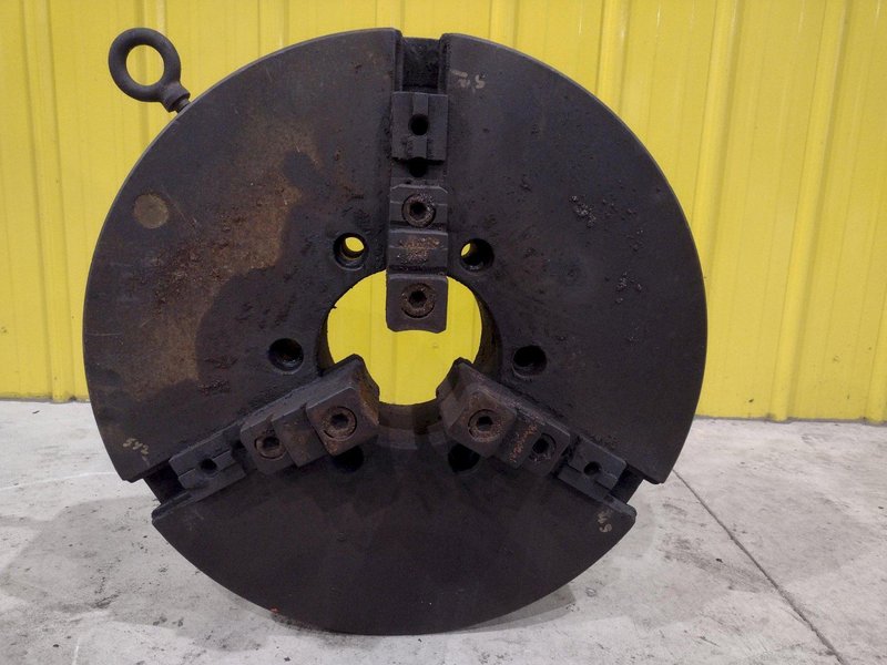 24&quot; 3-JAW WARNER &amp; SWASEY LATHE CHUCK, 7.25&quot; SPINDLE HOLE: STOCK #22028