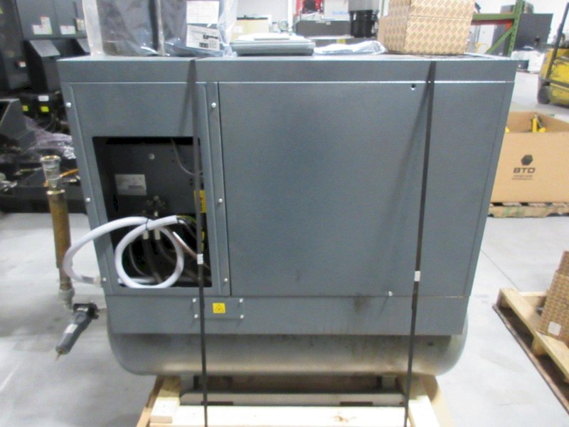 Atlas Copco G11FF 15Hp Rotary Screw Air Compressor W/ Dryer, 120 Gal Air Tank 125 PSI &amp; Spare Parts- Auction Item