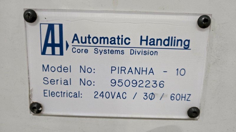 AUTOMATIC HANDLING PIRANHA-10 AUTOMATIC CORE CUTTER 3HP USED