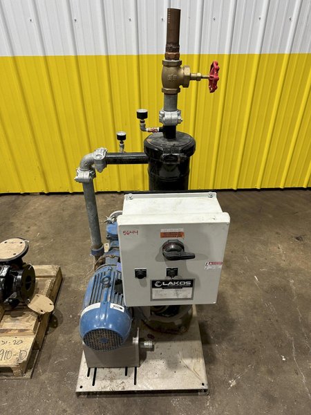 65 GPM X 3 HP LAKOS FILTRATION PUMP &amp; STRAINER: STOCK #21909