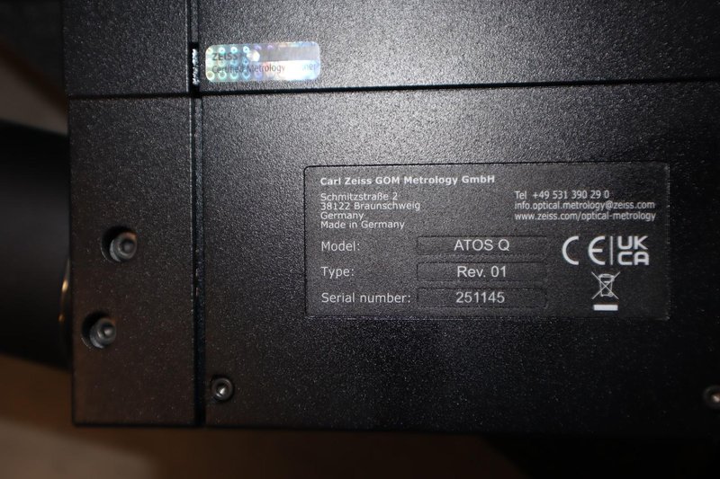 ZEISS ATOS Q Industrial 3D Scanner System – 12MP Dual Camera – Rotary Table – Full Mobile Metrology Package- Auction Item