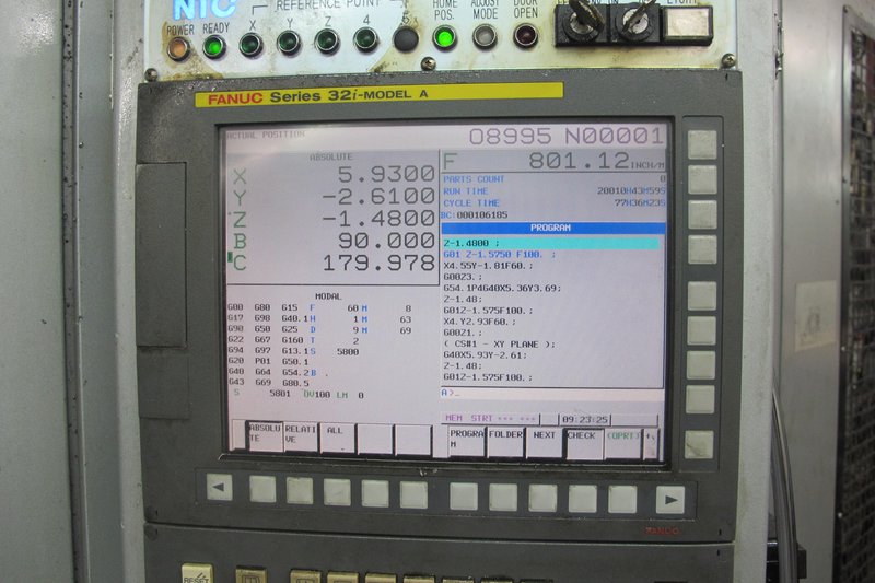 Used NTC-ZH 4000 4th Axis CNC Horizontal Machining Center, New 2007