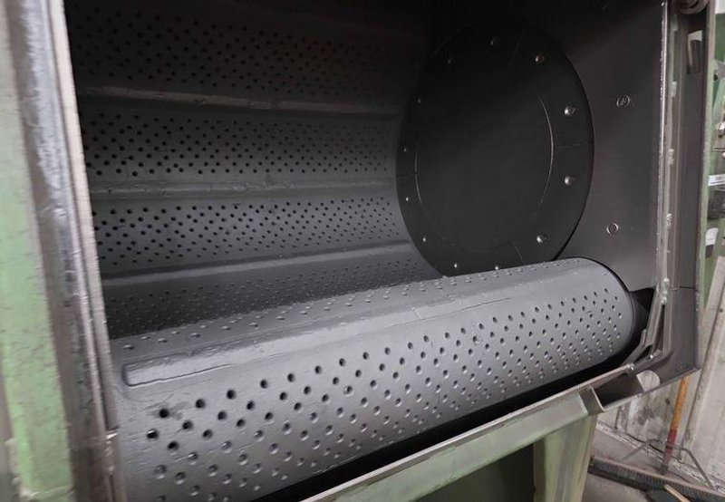 6 CU FT GOFF MODEL #6BB RUBBER BELT TUMBLE TYPE BLAST MACHINE: YOBRO #25035