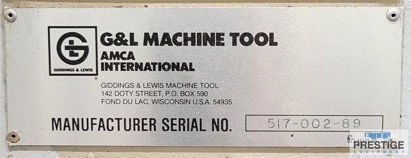Giddings &amp; Lewis VTC-2500 108&quot; CNC Vertical Boring Mill w/Ram &amp; Side Head