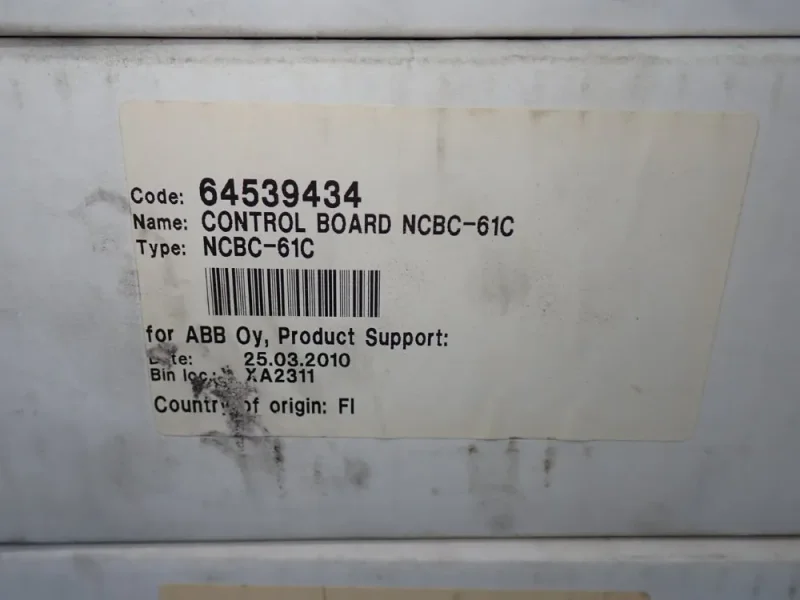 ABB FREQUENCY CONVERTER CONTROL BOARDS  -  NCBC-61C