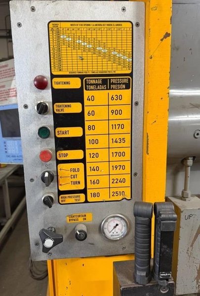 160 Ton x 12′ Gingras SPB-12-160 Shear/Press Brake Combo, 2008 – Backgauge