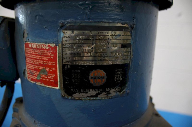 2 HP BRIDGEPORT RAM TYPE VERTICAL MILL: STOCK #75296