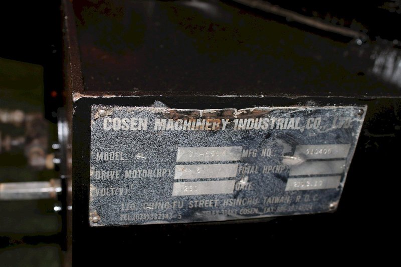 16-1/2" X 25-1/2" COSEN MODEL SH-650M HORIZONTAL SAW: STOCK #75003