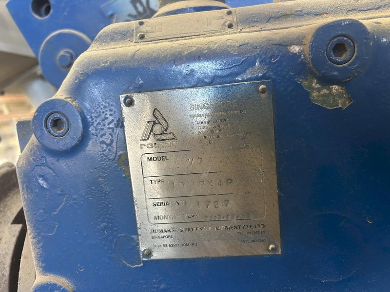 40' X 1.96" THICK PLATE ROMAR MODEL #XBJ-12 DUAL HEAD EDGE MILLING/PLATE BEVELING MACHINE: YOBRO #26135