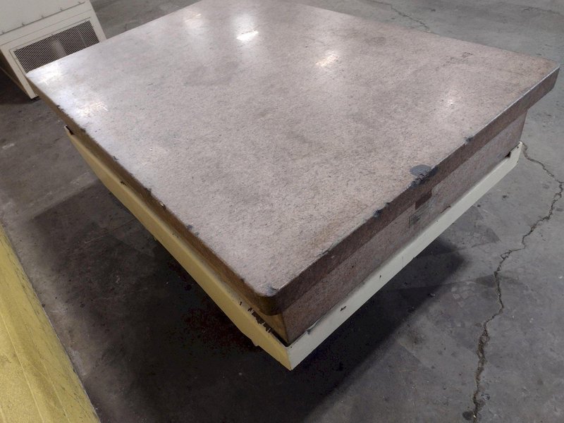 72 X 48&quot; X 12&quot; 4 LIP PINK GRANITE SURFACE PLATE WITH STAND: STOCK 17346