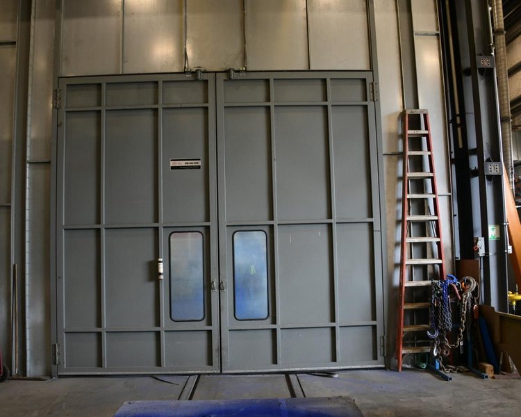 15' x 20' x 14' HIGH GLOBAL FINISHING SOLUTIONS DOWNDRAFT PAINT ROOM WITH 20 TON CRANE: YOBRO #25726