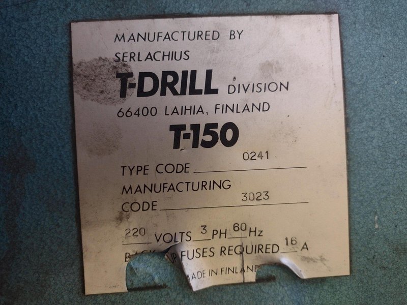 6-3/4" T-DRILL MODEL #T-150 PIPE COLLARING MACHINE WITH T-DRILL EC-150 END PROCESSING ATTACHMENT: STOCK #15864