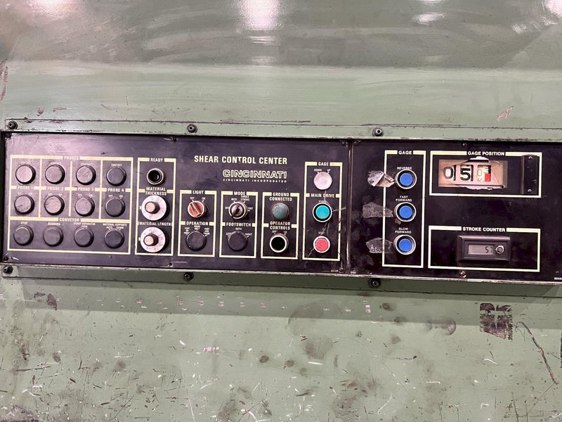 10&#039; X 1/2&quot; CINCINNATI HS500 HYDRAULIC SHEAR WITH FOPBG: STOCK #21757
