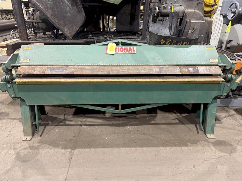 8' X 14 GAUGE NATIONAL MODEL #U6-9614 BOX &amp; PAN FINGER BRAKE: YOBRO #25800