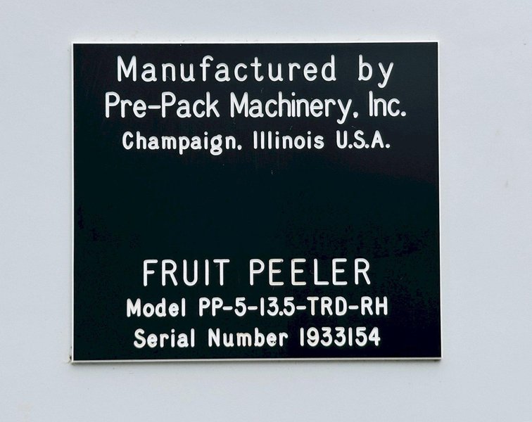 Pre-Pack Machinery Fruit Peeler  |  Model: PP-5-13.5-TRD-RH