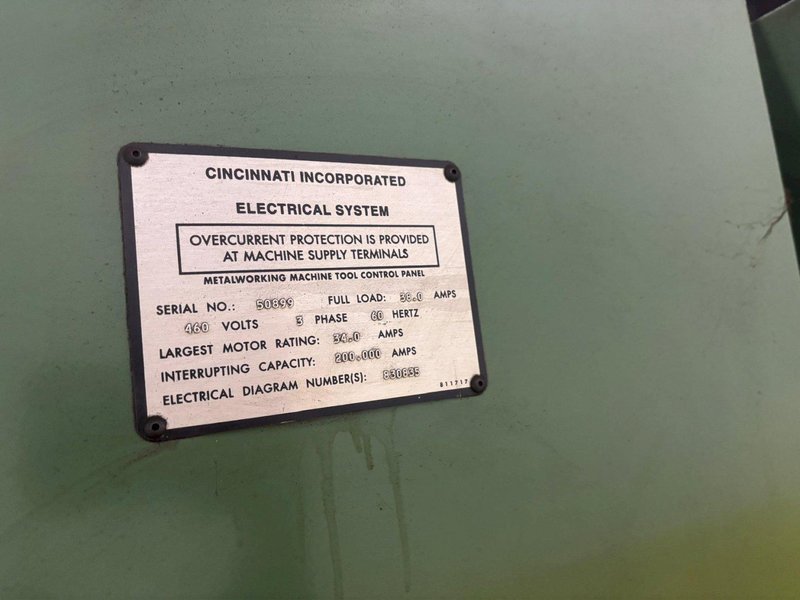 14&#039; X 3/8&quot; CINCINNATI 375 HS POWER SQUARING SHEAR WITH BACK GAUGE; FLOOR STANDING: YOBRO #24238