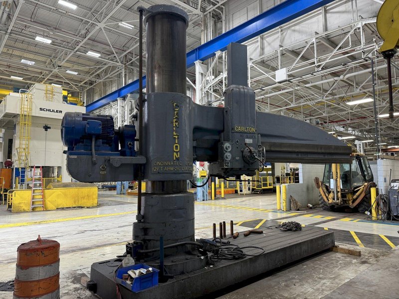 12&#039; X 26&quot; CARLTON 5A RADIAL ARM DRILL. STOCK # 0902724