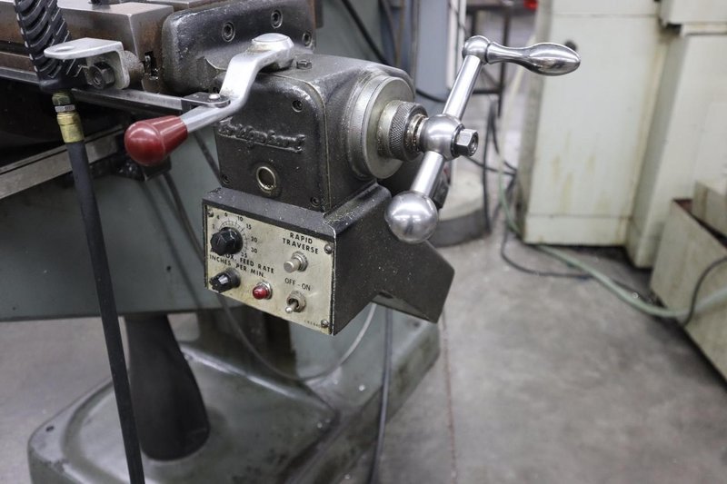 Bridgeport Vertical Mill with Acer Electronic Variable Speed Head, 0=4,500 RPM, 2 Axis DRO, Power Table Feed- Auction Item