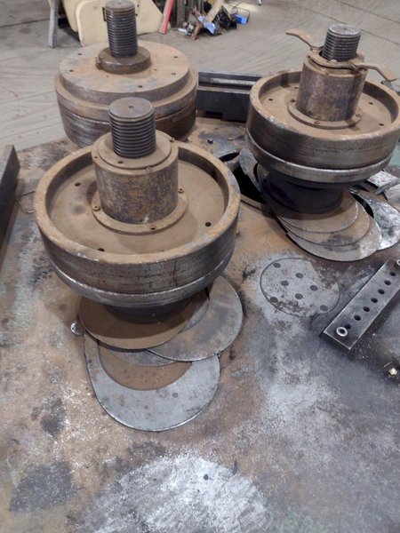 8" X 8" X 3/4" HAEUSLER MODEL #PHR-20VH HORIZONTAL &amp; VERTICAL HYDRAULIC PIPE &amp; ANGLE ROLL: STOCK #19133