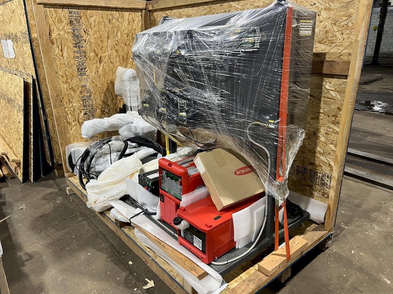 FRONIUS TRANSPULS AUTOMATED WELDING SYSTEM WITH AMET XM CONTROLS, NEW ON SKID: STOCK #23303