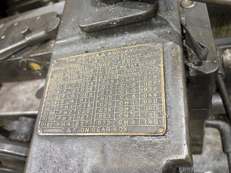 #2A WARNER &amp; SWASEY MODEL #M-510 TURRET LATHE WITH BAR FEED: YOBRO #24459