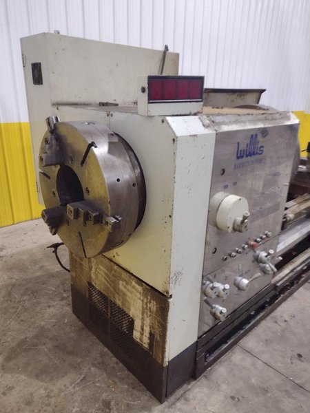 35" x 120" WILLIS MODEL #PK35 HOLLOW SPINDLE ENGINE LATHE 10" HOLE: YOBRO #24547