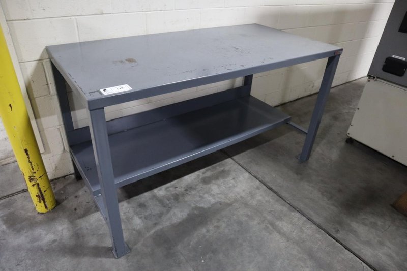 Metal Table with Lower Shelf- Auction Item