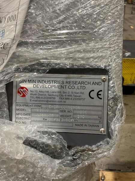 SIN MIN 2016 CHIP CONVEYOR 84″ x 7″ W/ 44″ DISCHARGE NEW