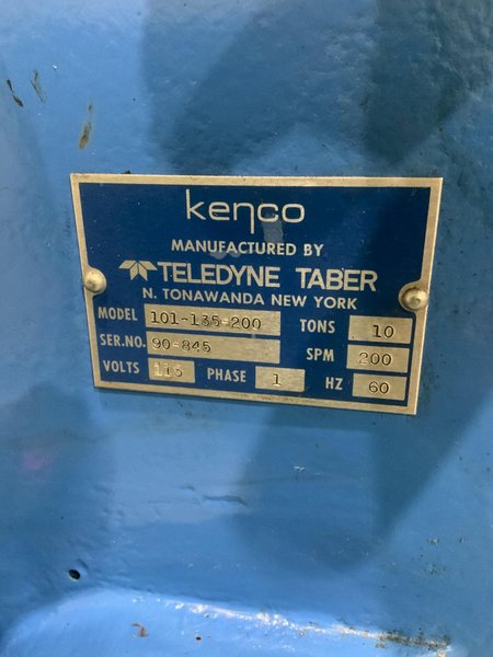 10-TON KENCO MODEL 101-135-200 OBI PRESS: STOCK #81230